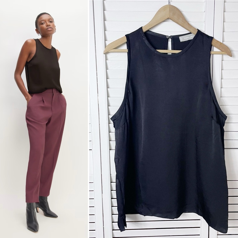 Everlane satin racerback top